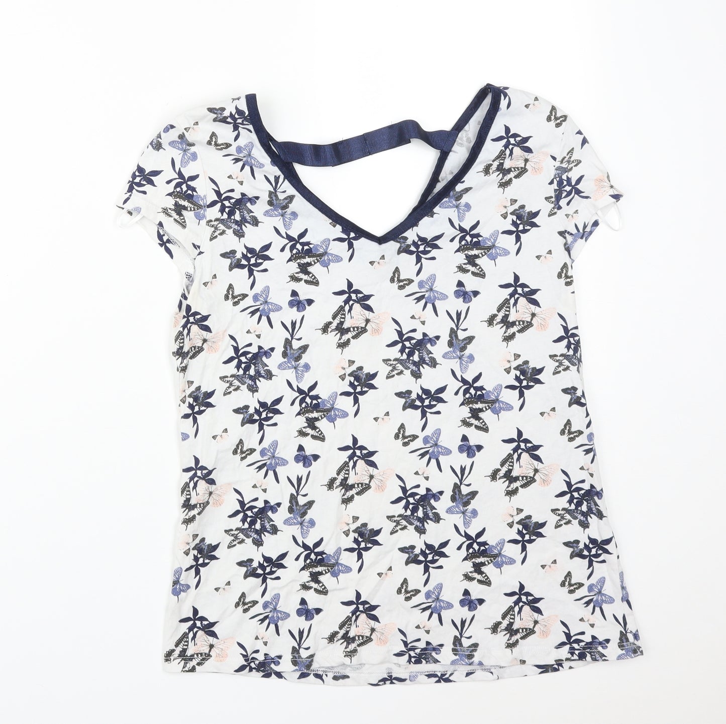 Dorothy Perkins Womens Multicoloured Geometric  Basic T-Shirt Size 12  - BUTTERFLY