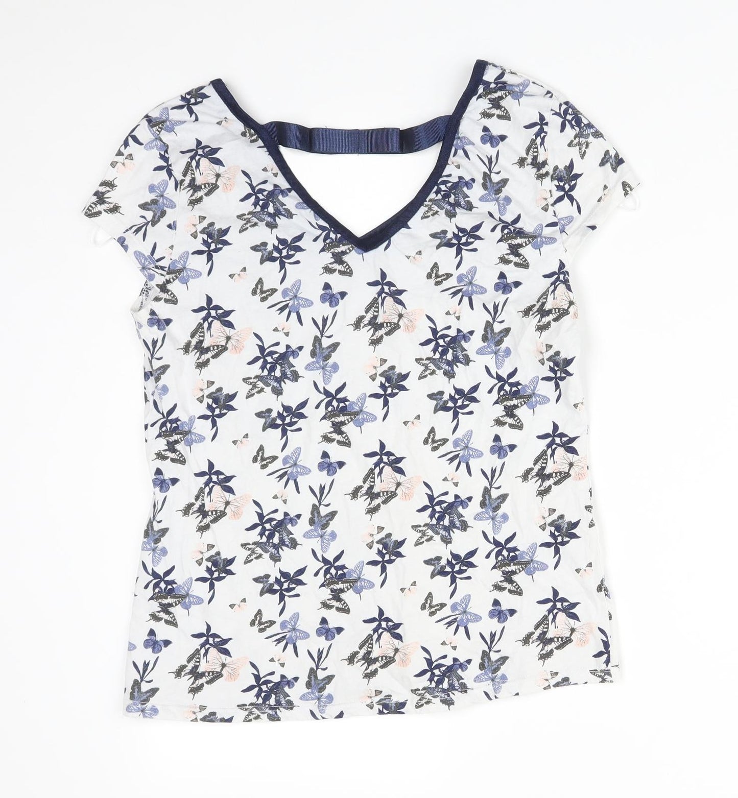 Dorothy Perkins Womens Multicoloured Geometric  Basic T-Shirt Size 12  - BUTTERFLY