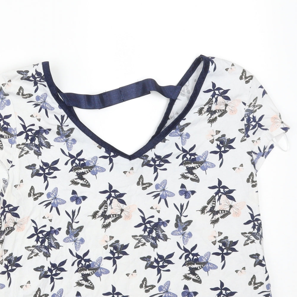Dorothy Perkins Womens Multicoloured Geometric  Basic T-Shirt Size 12  - BUTTERFLY