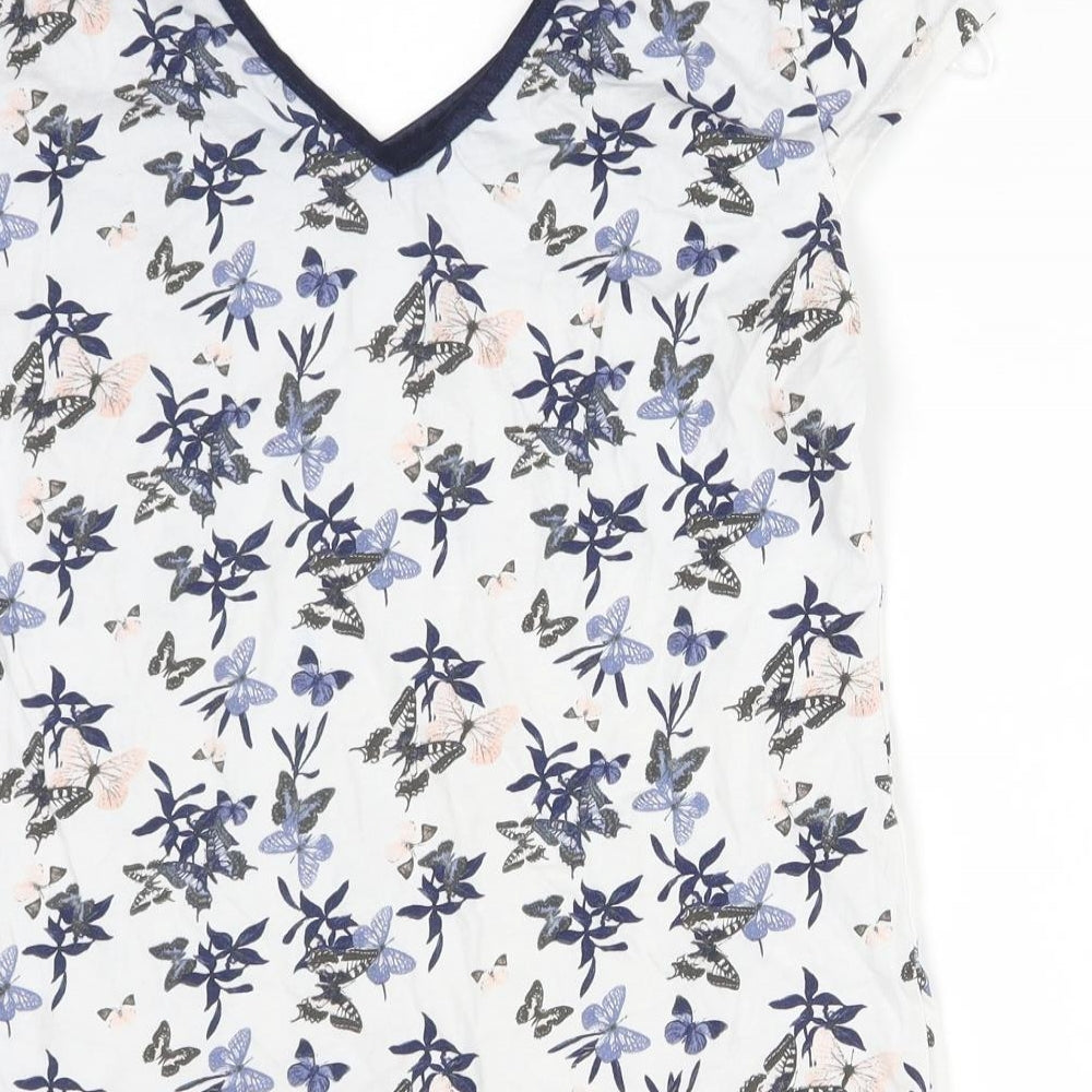 Dorothy Perkins Womens Multicoloured Geometric  Basic T-Shirt Size 12  - BUTTERFLY