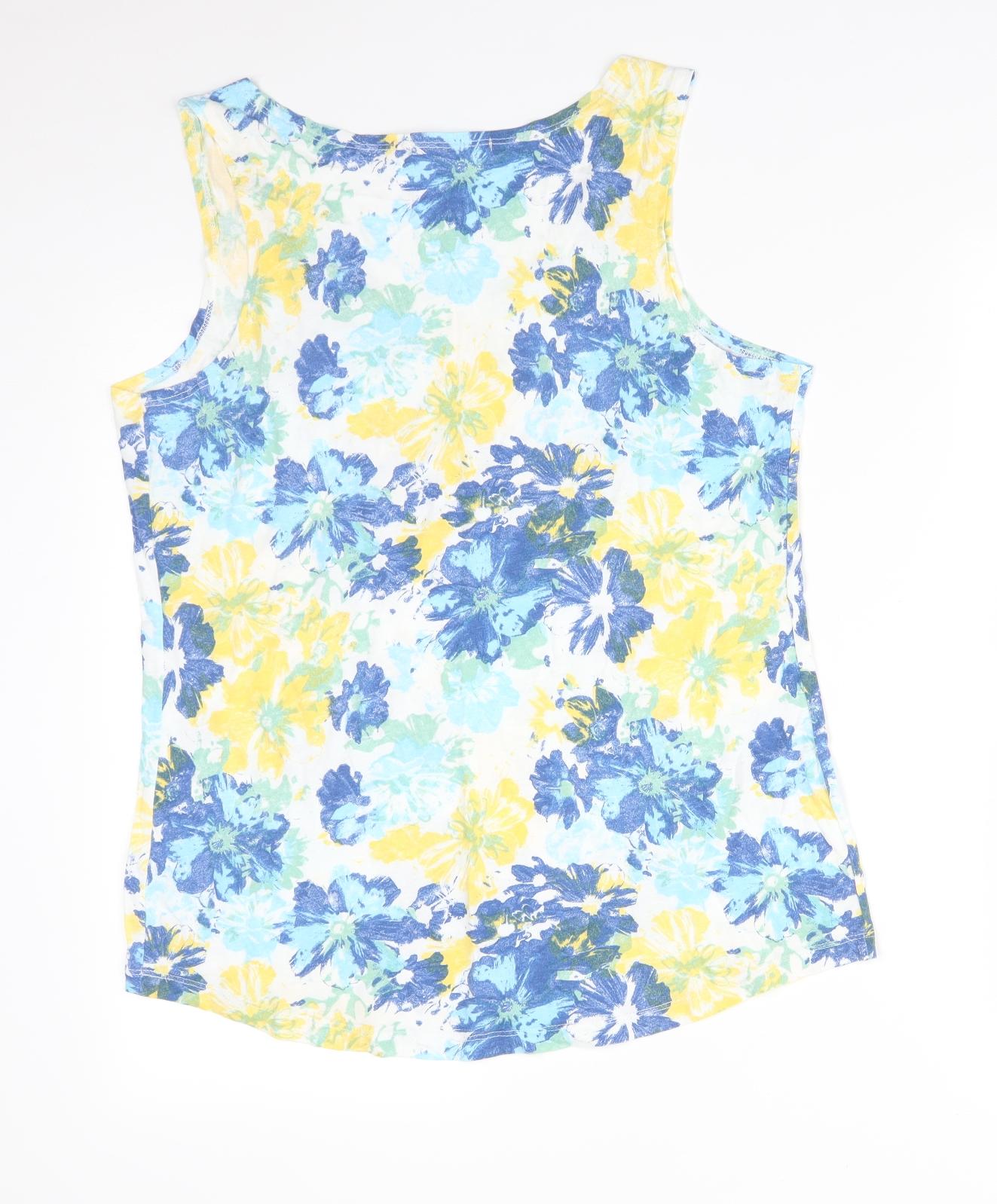 George Womens Multicoloured Floral  Basic T-Shirt Size 16