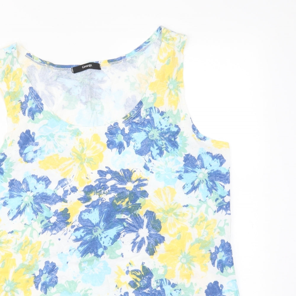 George Womens Multicoloured Floral  Basic T-Shirt Size 16