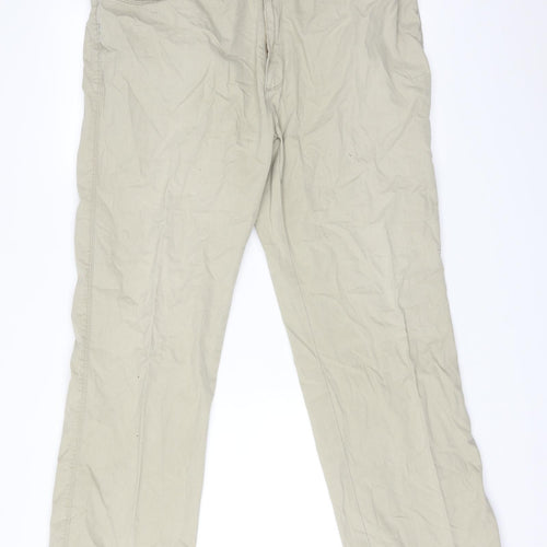 BOSTON CREW Mens Beige   Chino Trousers Size 38 L29 in