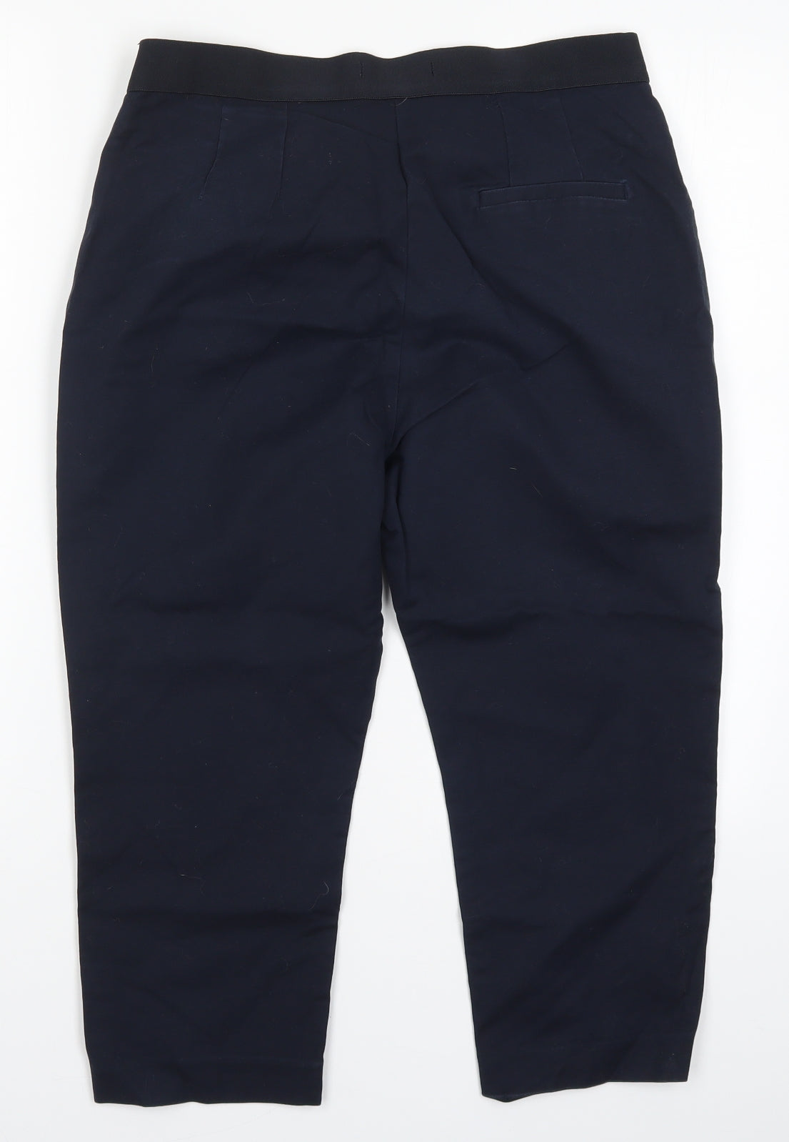 Marks and Spencer Womens Blue   Cropped Trousers Size 12 L20 in