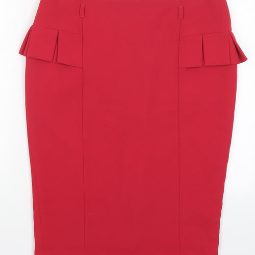Papaya Womens Red   Straight & Pencil Skirt Size 12