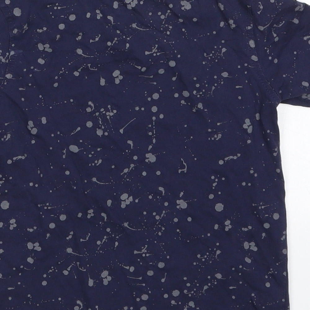 George Boys Blue   Basic T-Shirt Size 3-4 Years  - Splatter Print