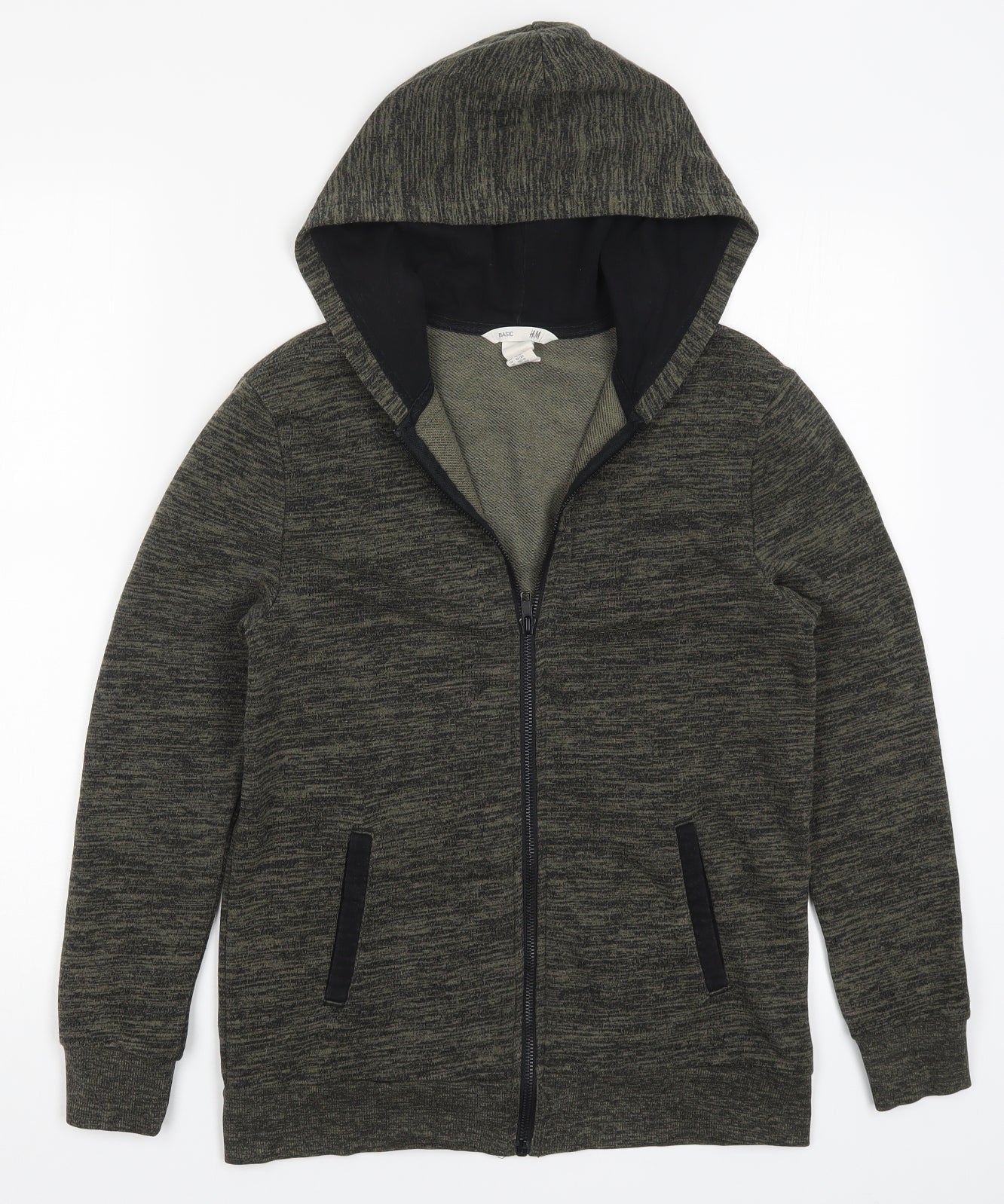 H&M Boys Green   Full Zip Hoodie Size 11-12 Years