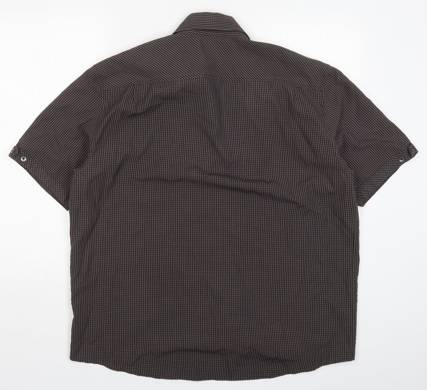 NEXT Mens Brown Check   Button-Up Size XL