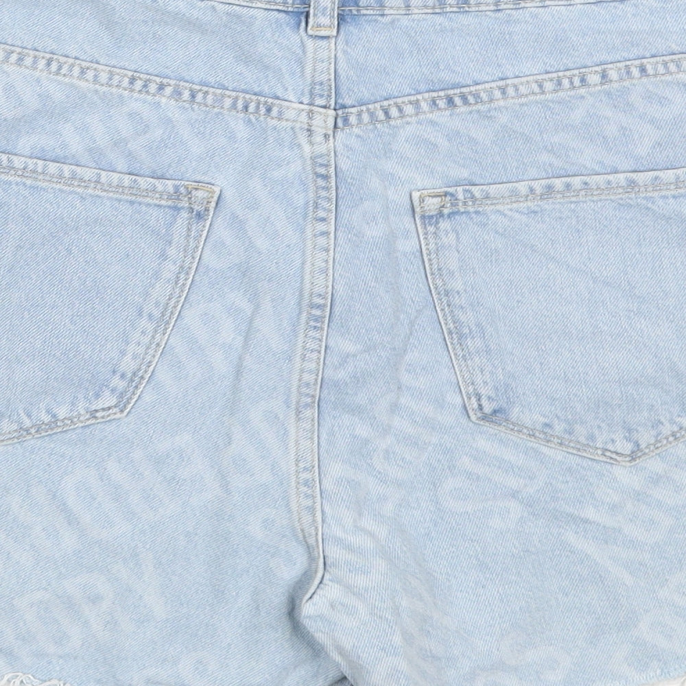 Superdry Womens Blue  Denim Hot Pants Shorts Size 34 in