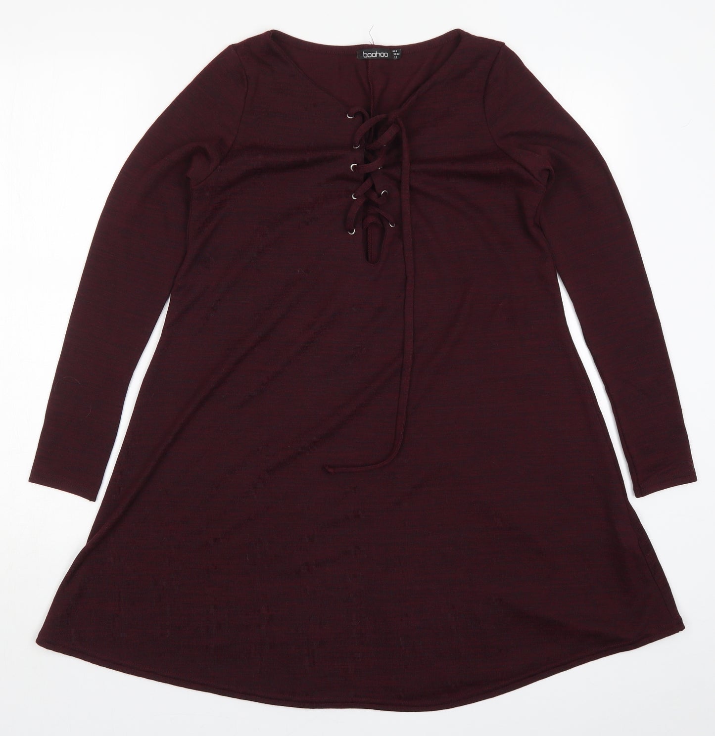 Boohoo Womens Purple   A-Line  Size 8  - Burgundy