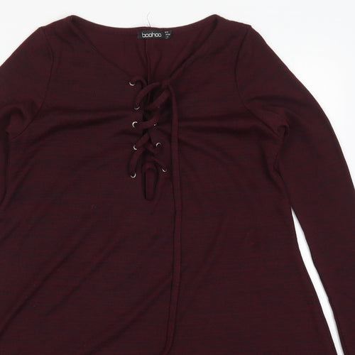 Boohoo Womens Purple   A-Line  Size 8  - Burgundy