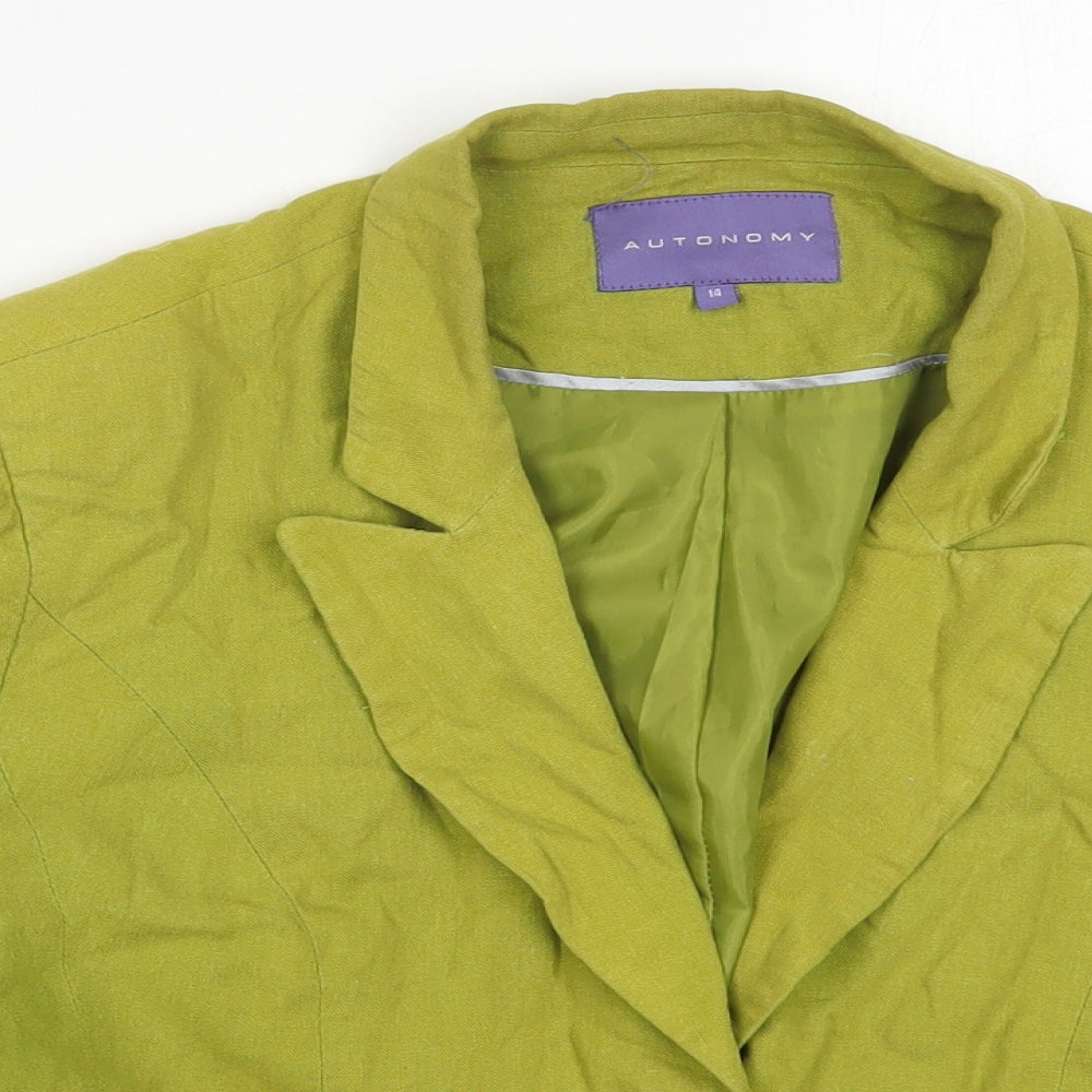 Autonomy Womens Green   Jacket  Size 14