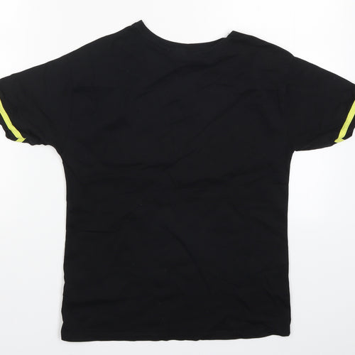 George Girls Black   Basic T-Shirt Size 9-10 Years  - Team Tiana