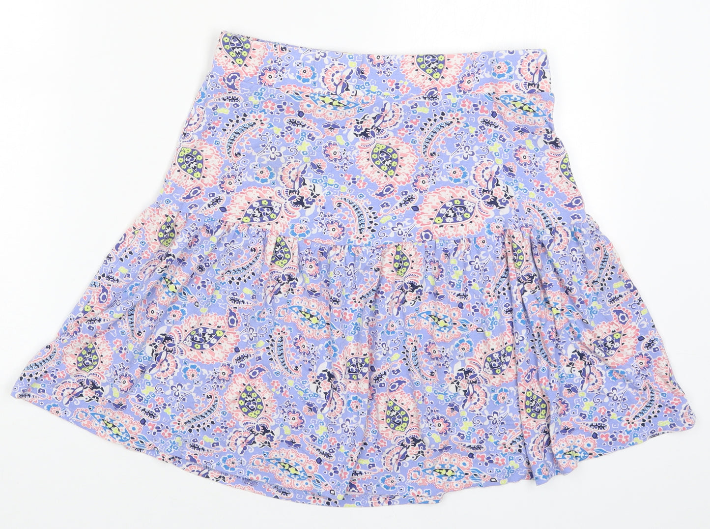TU Womens Blue Paisley  Skater Skirt Size 12