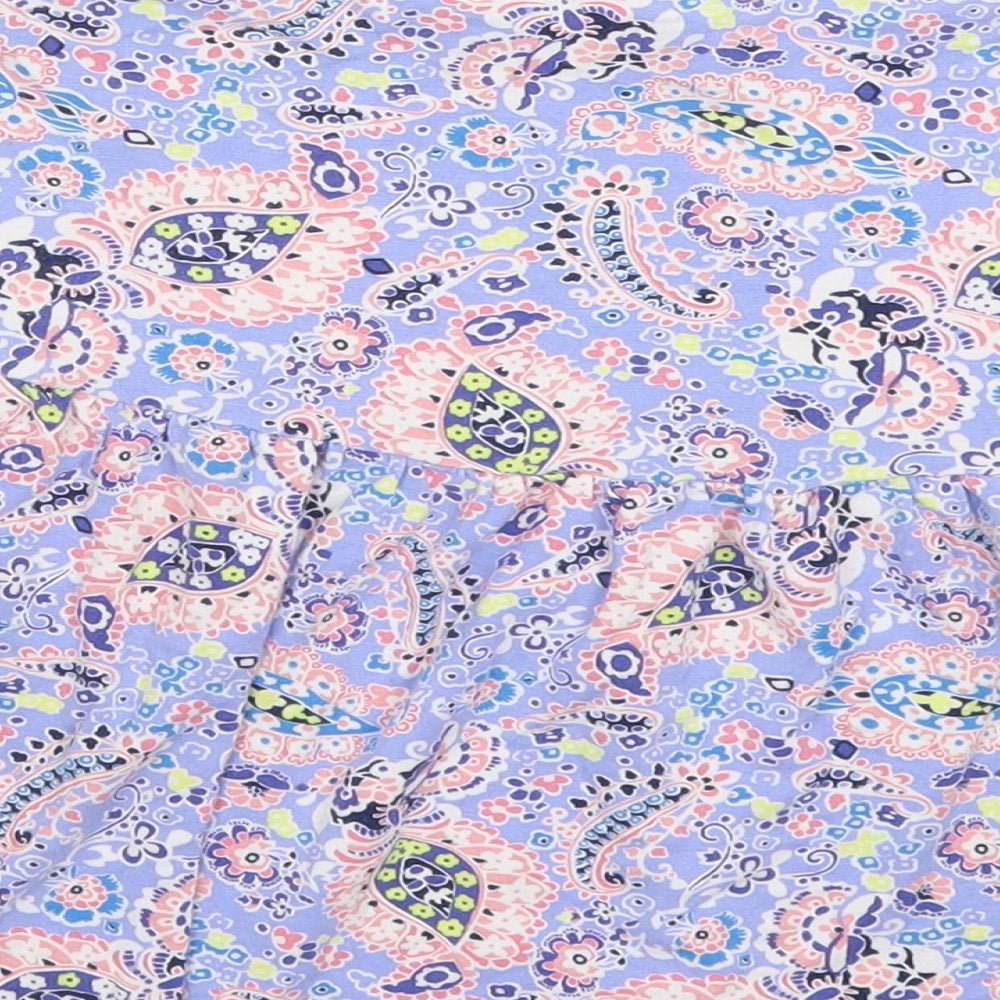 TU Womens Blue Paisley  Skater Skirt Size 12