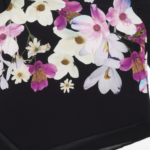 Roman Womens Multicoloured Floral  Basic T-Shirt Size 12