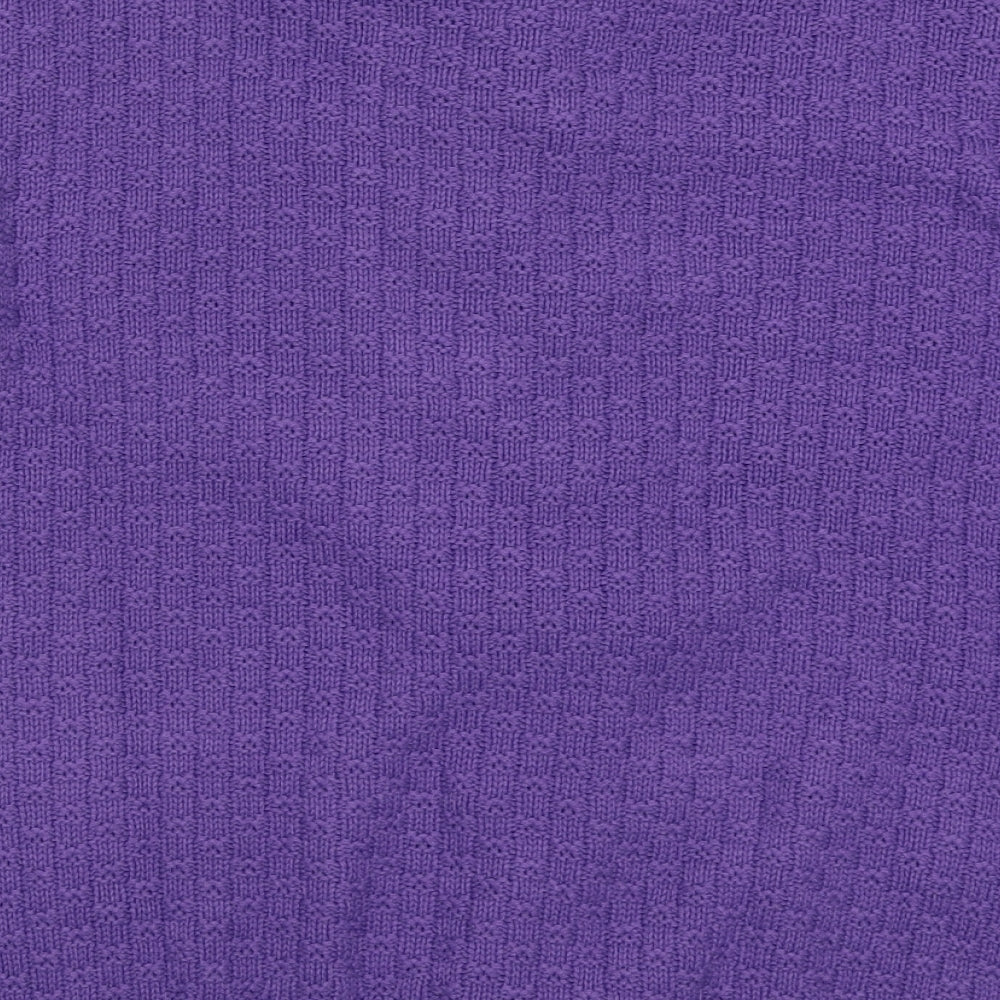 Lady Ice Womens Purple  Knit Cardigan Jumper Size L