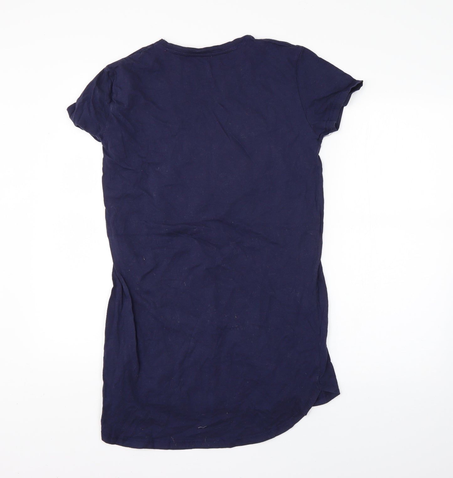 love to lounge Womens Blue Solid  Babydoll Dress Size 6