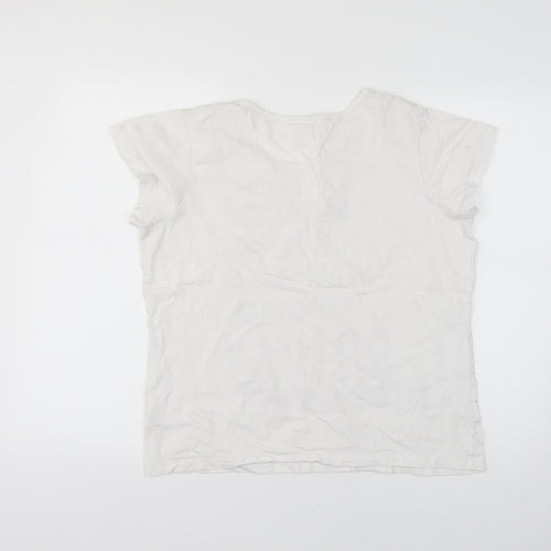pep&co Womens White   Basic T-Shirt Size 12