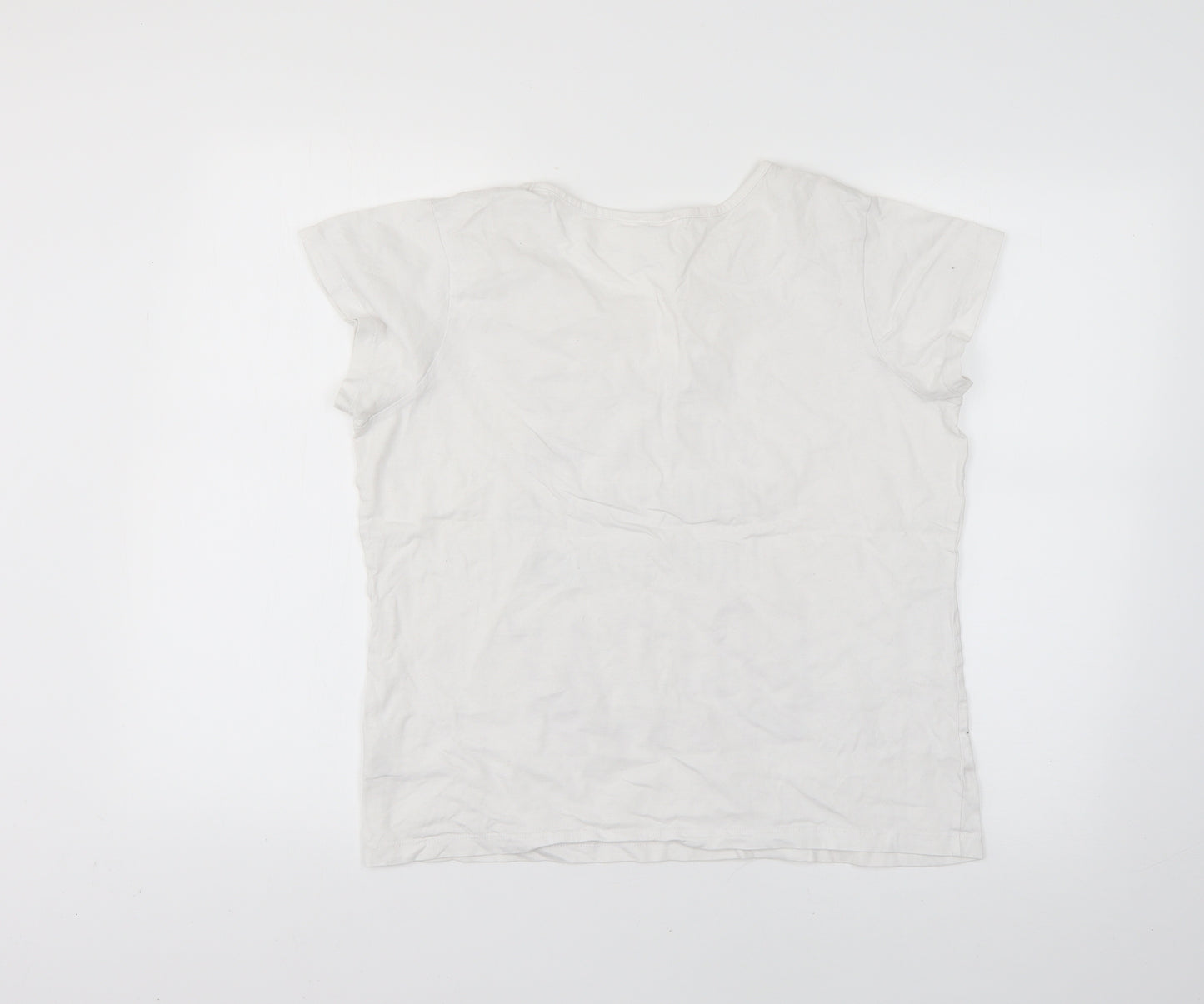 pep&co Womens White   Basic T-Shirt Size 12
