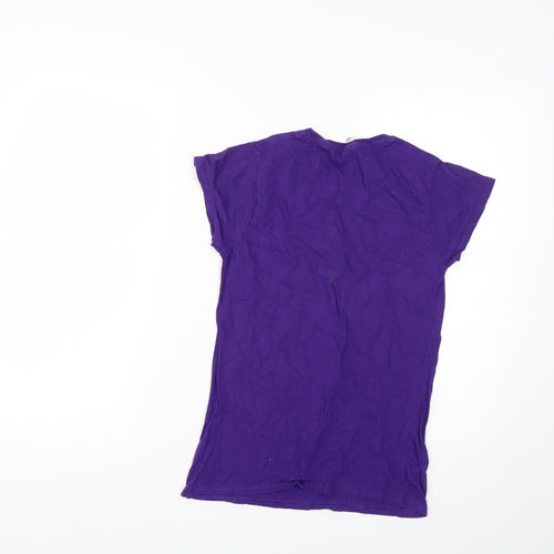 Gildan Womens Purple   Basic T-Shirt Size S