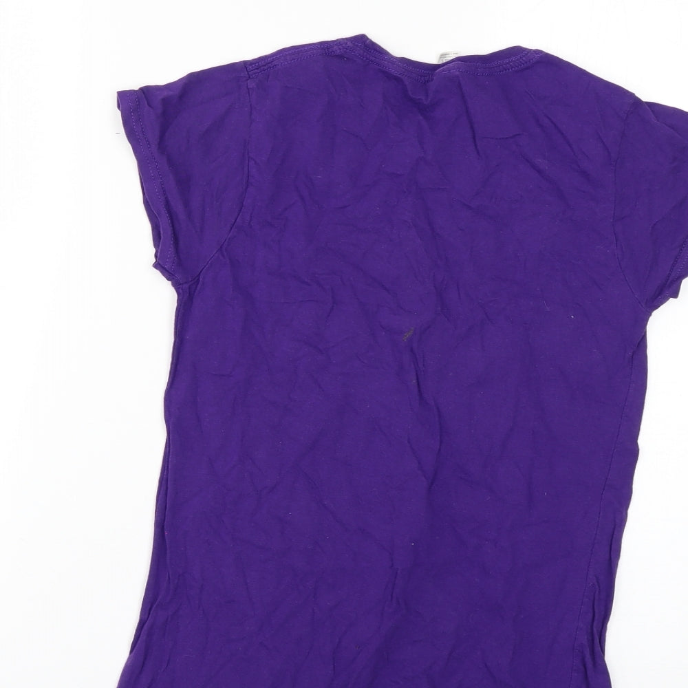 Gildan Womens Purple   Basic T-Shirt Size S