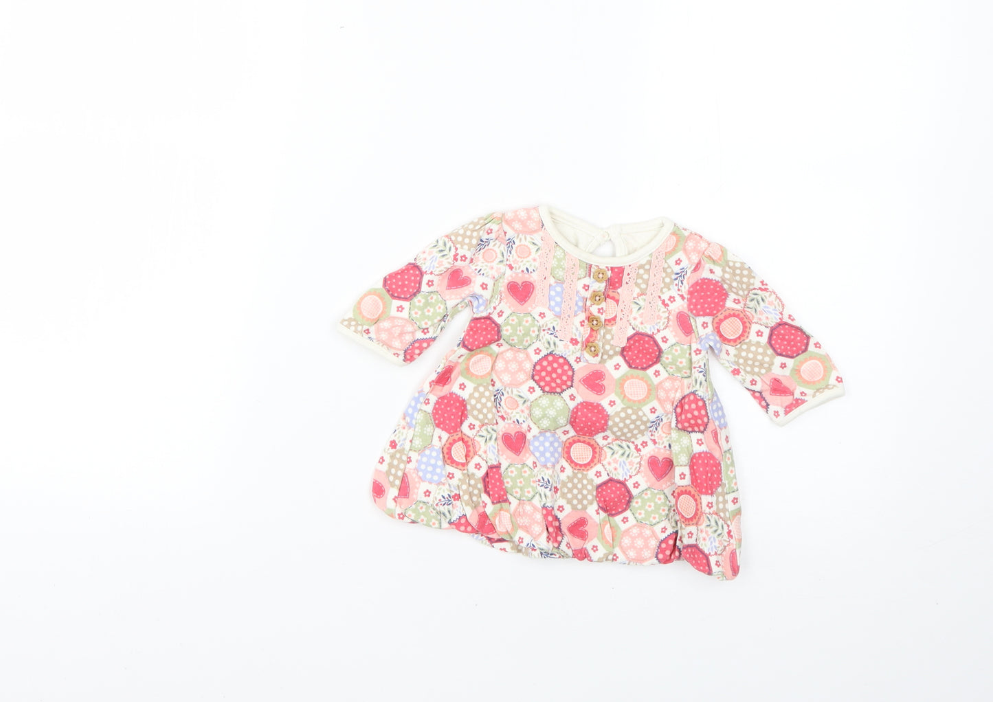 George Baby Multicoloured Geometric  Fit & Flare  Size 0-3 Months