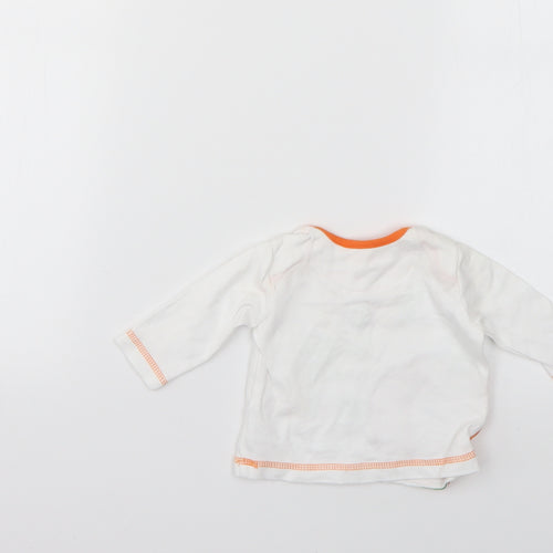 George Baby White Geometric  Basic T-Shirt Size 0-3 Months