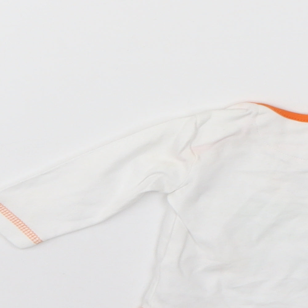 George Baby White Geometric  Basic T-Shirt Size 0-3 Months