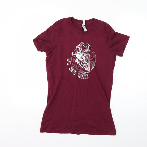 Bella Womens Purple   Basic T-Shirt Size L