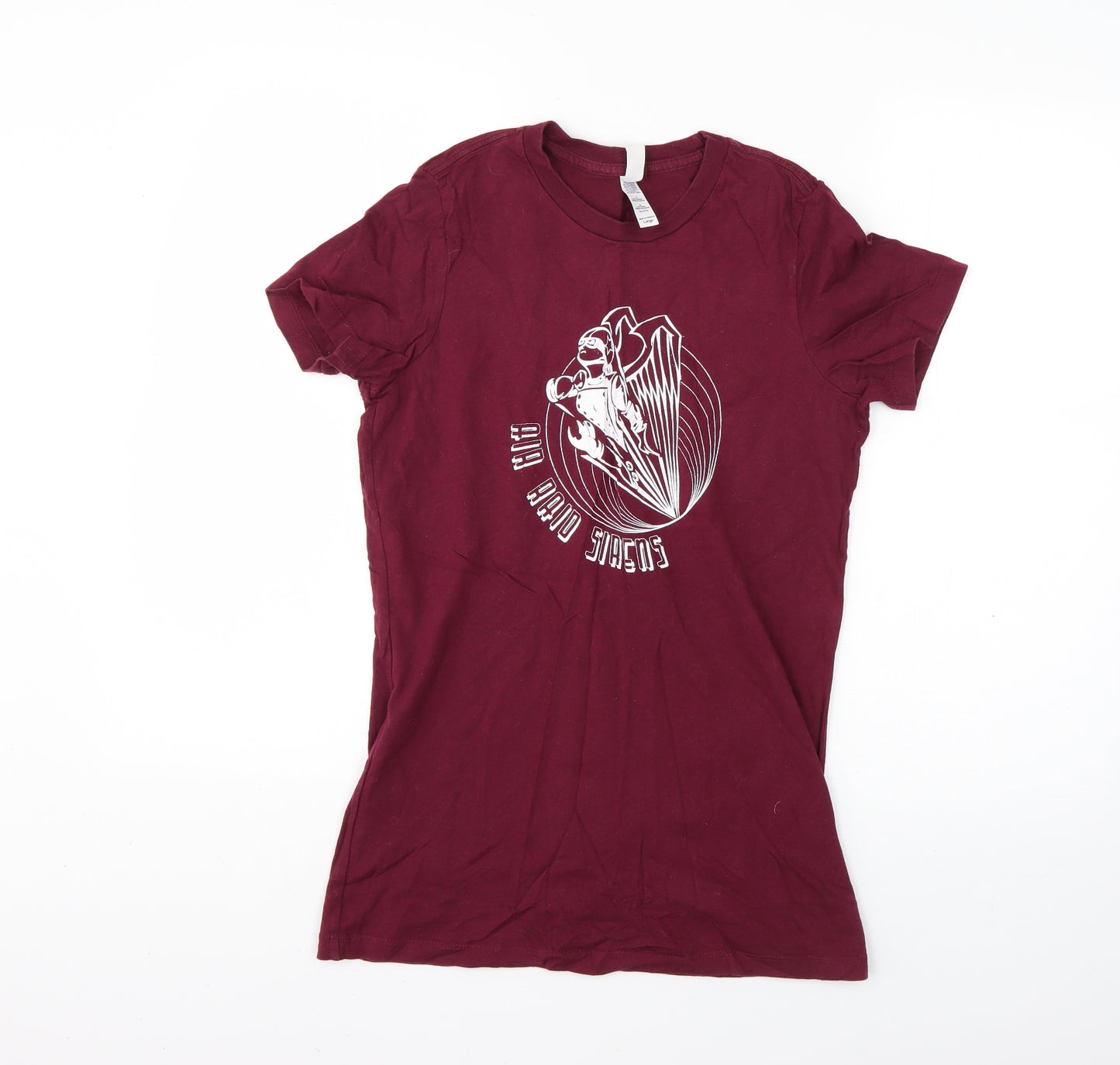 Bella Womens Purple   Basic T-Shirt Size L