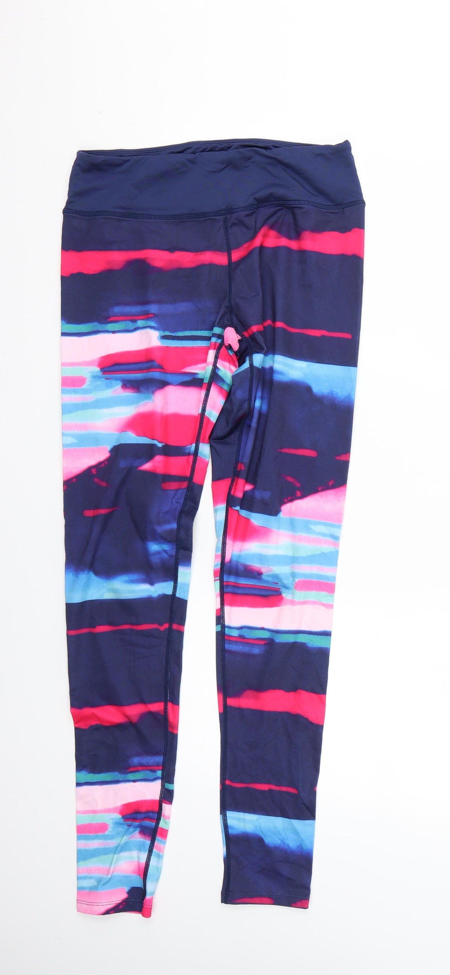 xtone Womens Multicoloured Geometric  Cropped Leggings Size L L28 in