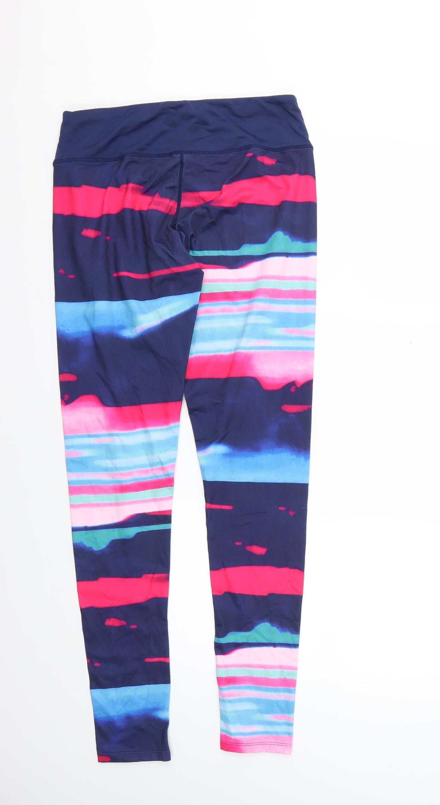 xtone Womens Multicoloured Geometric  Cropped Leggings Size L L28 in