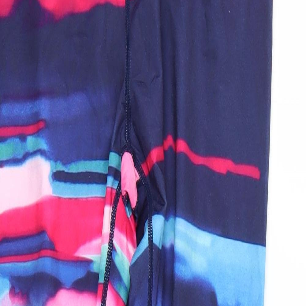 xtone Womens Multicoloured Geometric  Cropped Leggings Size L L28 in