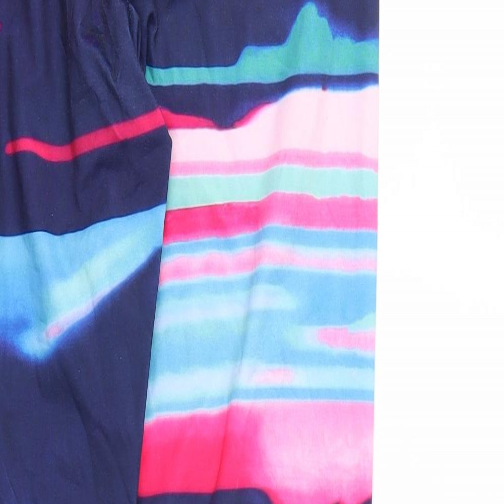 xtone Womens Multicoloured Geometric  Cropped Leggings Size L L28 in