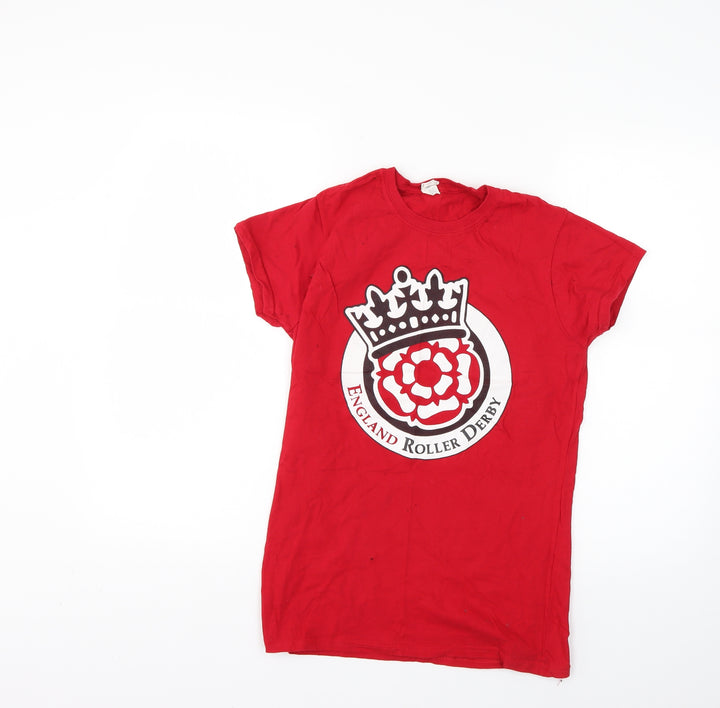 Gildan Womens Red   Basic T-Shirt Size L
