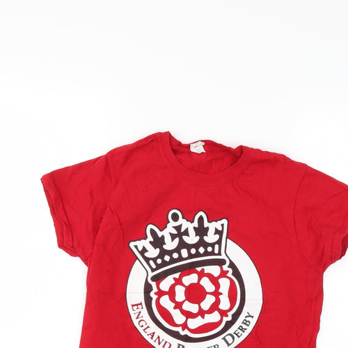 Gildan Womens Red   Basic T-Shirt Size L