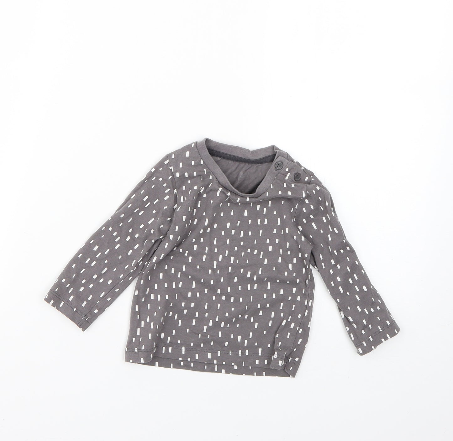 Matalan Baby Grey Geometric  Basic T-Shirt Size 9-12 Months