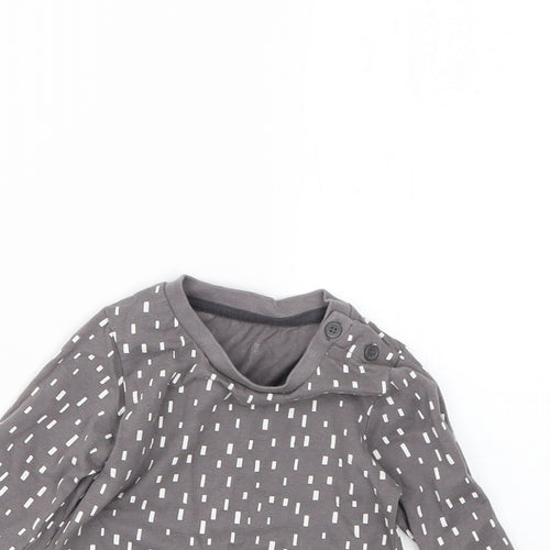 Matalan Baby Grey Geometric  Basic T-Shirt Size 9-12 Months