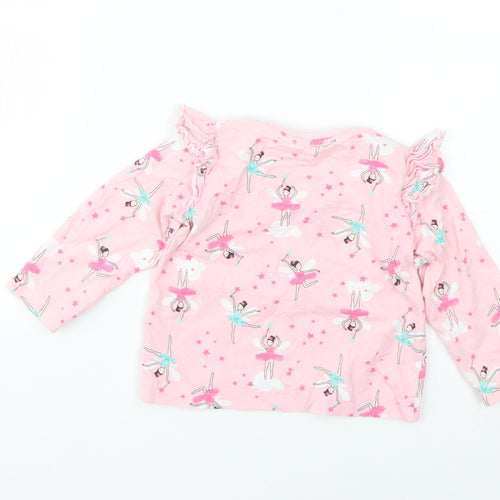 Matalan Baby Pink Floral  Basic T-Shirt Size 12 Months