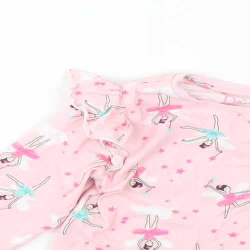 Matalan Baby Pink Floral  Basic T-Shirt Size 12 Months