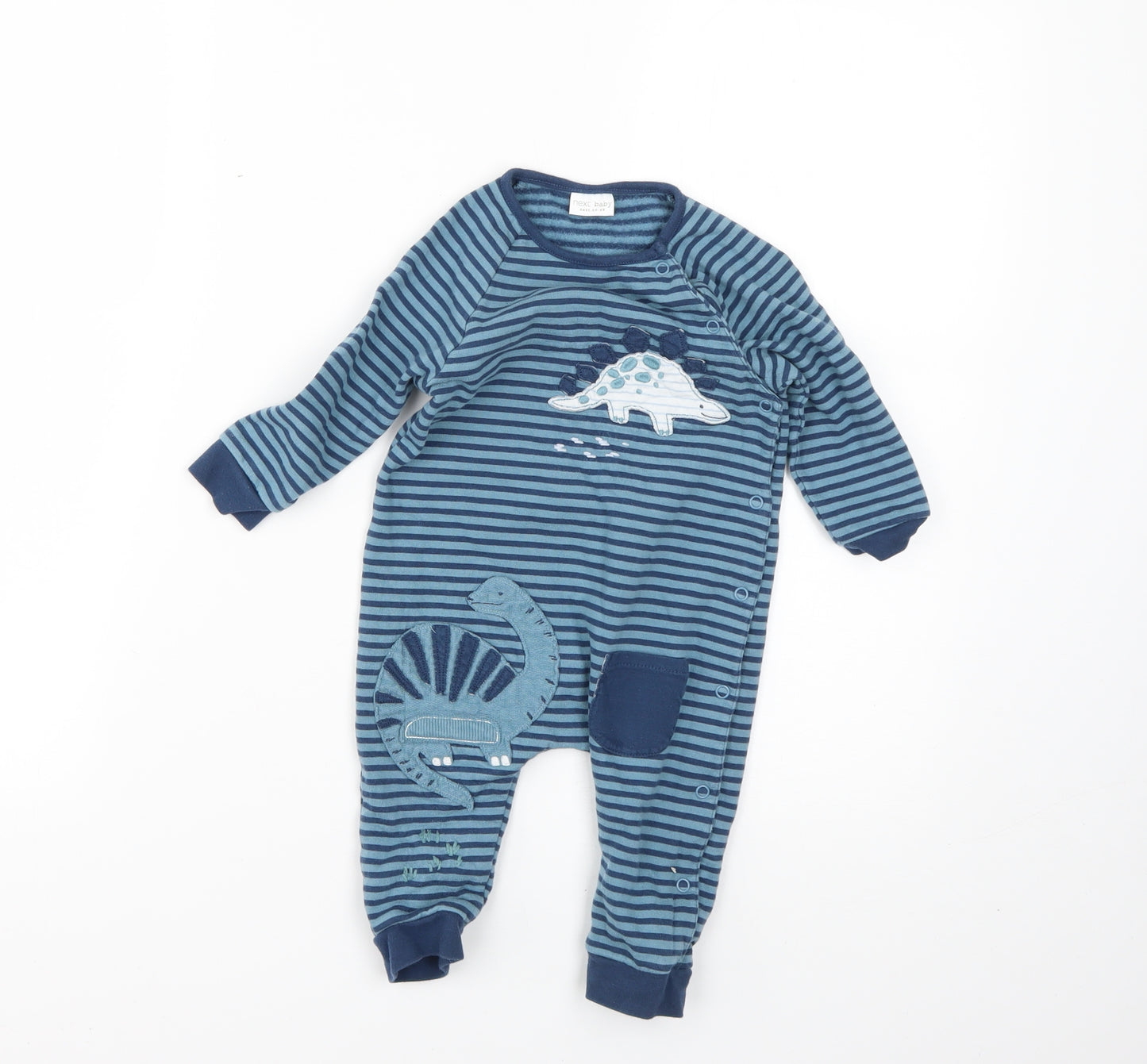 NEXT Baby Blue Striped  Babygrow One-Piece Size 9-12 Months