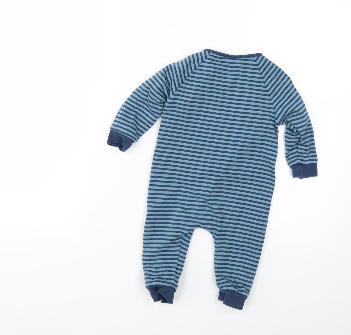 NEXT Baby Blue Striped  Babygrow One-Piece Size 9-12 Months