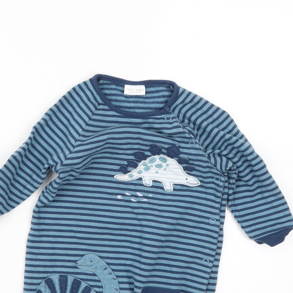 NEXT Baby Blue Striped  Babygrow One-Piece Size 9-12 Months