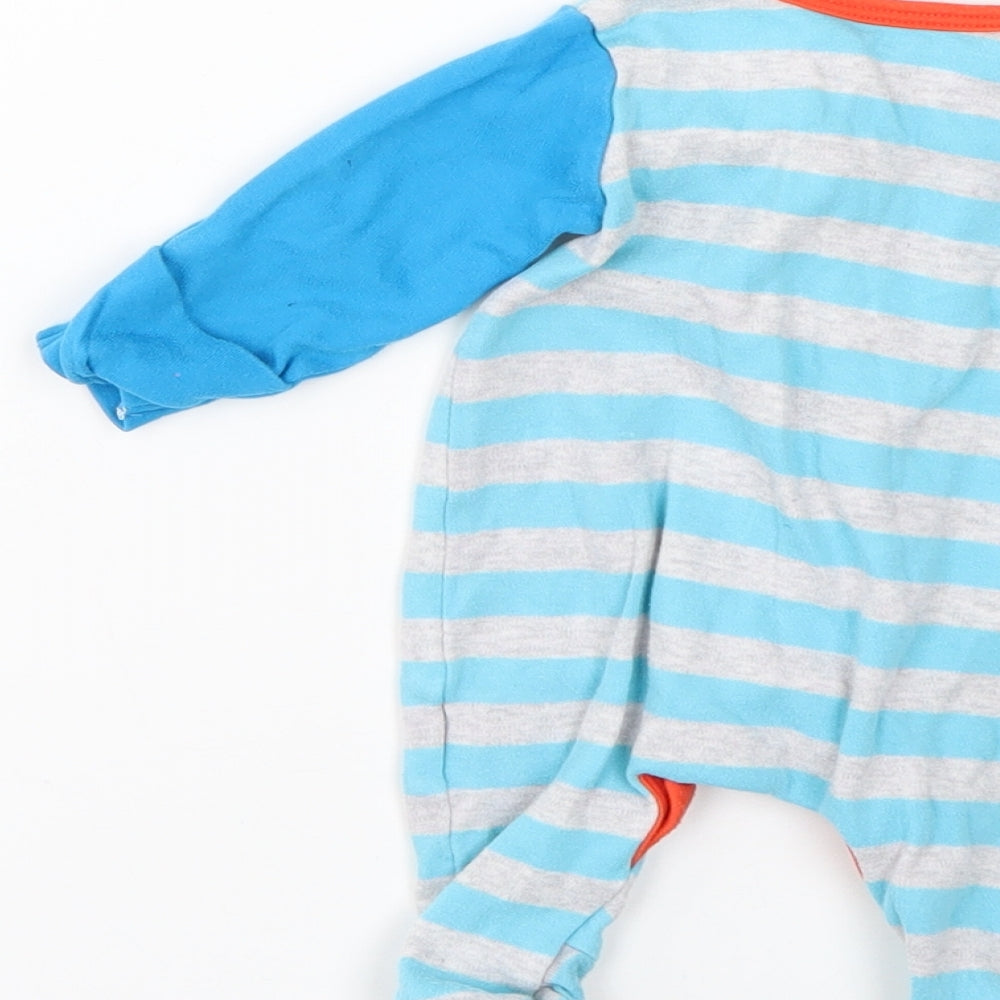Mothercare Baby Blue Striped  Babygrow One-Piece Size 0-3 Months