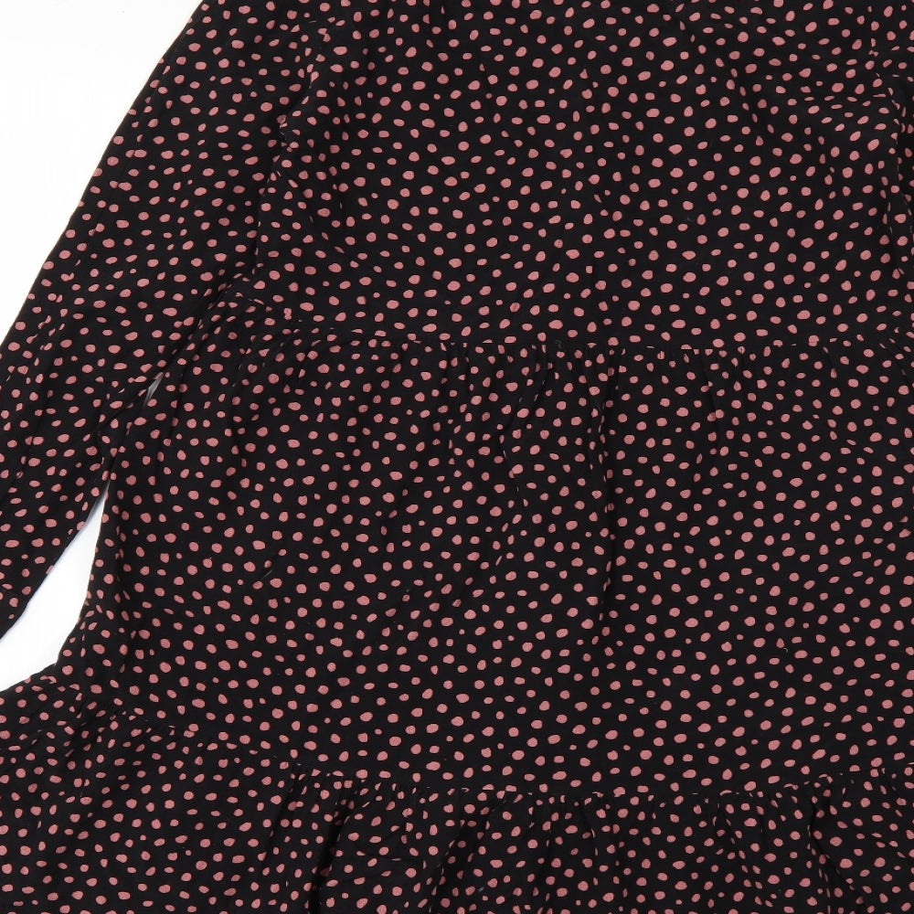 NEXT Womens Black Polka Dot  Shirt Dress  Size 8