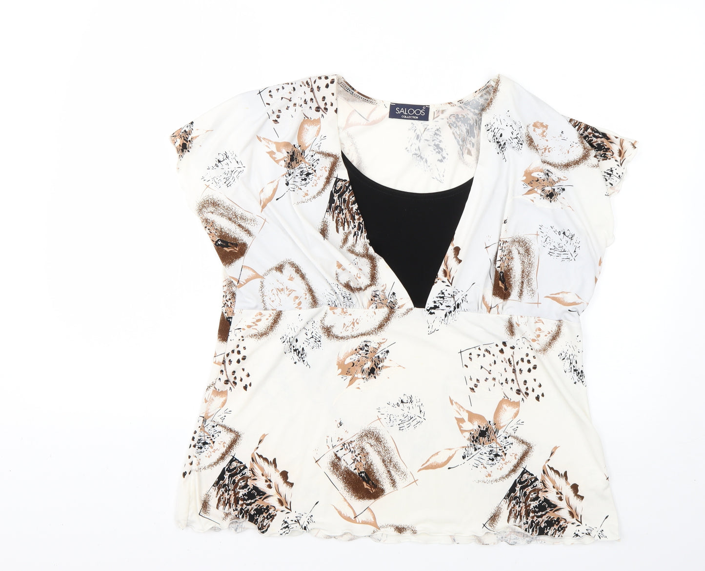 Saloos Womens Multicoloured Floral  Basic Blouse Size L