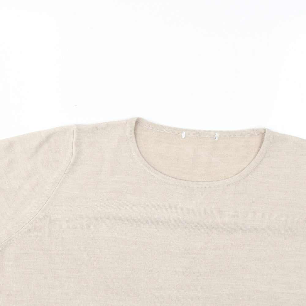 Marks and Spencer Womens Beige   Pullover Jumper Size 16