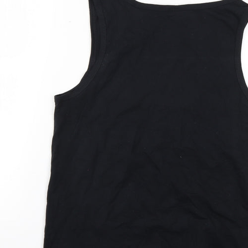 Gildan Mens Black    T-Shirt Size S