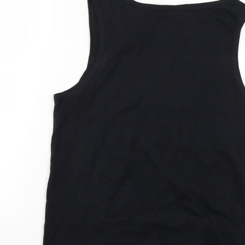 Gildan Mens Black    T-Shirt Size S